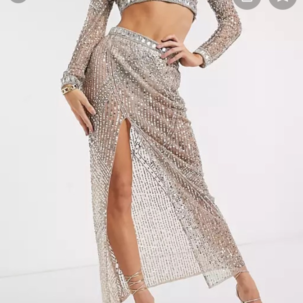 ASOS STARLET EMBELLISHED SKIRT
